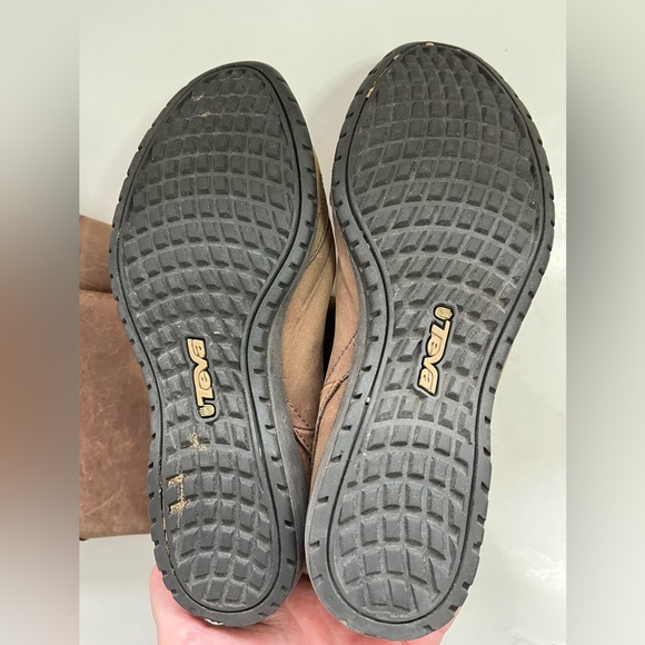 Teva 4325 Jade Cove Distressed Brown Leather Tall Boots Women’s 7.5 Zipper - Picture 8 of 10